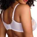 HSIA Minimizer Bras for Women Large Bust Full Coverage Lace Plus Size Bra - Mermaid Scales (White)