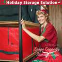 Large Christmas Tree Storage Bags Heavy Duty Tree Bags Holiday Storage Bags Protects From Moisture Or Dust,Alternative To Xmas Tree Storage Box (Red, 7.5 Ft)