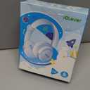 iClever BTH22 Kids Bluetooth Headphones, 60H Play Time, USB C Fast Charging, Bluetooth 5.4, AUX Cord,Safe Volume 74/85 dBA,Toddler Headphones for iPad/Tablet/Travel/School, Blue