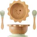 Suction Bowl for Baby Kid Toddler Bamboo