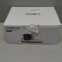 Creative Piano Coffee Mug Ceramic Tea Mug With Saucer and Spoon Coffee Mugs for Office and Home 6.5 oz/200 ml for Tea Latte Milk Holiday Gift (White)