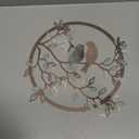 Ferraycle Metal Wall Art Bird on Tree Branch Silhouette Bird Art Decor for Living Room Garden Bedroom Office Home Wall Housewarming Party Decor(Dark Color)