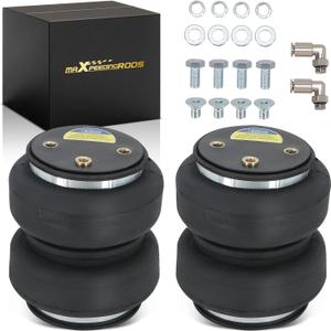 maXpeedingrods 5000 lbs Replacement Air Helper Spring Bags with Air Fittings, Universal for Ford Dodge Chevy GMC Trucks, G 1/8" Single Air Port, 2 Packs