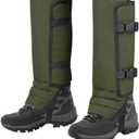 MDSTOP Snake Gaiters Leg Guards, Waterproof Snake Guards, Adjustable Snake Bite Protection for Lower Legs, Snake Chaps for Men & Women, Snake Proof Gaiters for Hunting,Outdoor and Farm Working (Army Green)
