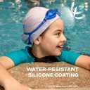 2 x COOLMATE Fabric Swim Cap for Women, Men & Kids Silicone Water Resistant Layer, Lightweight Cloth Cap for Pool & Lap Swimming Non-Slip Comfortable Fit, Gift for Swimmers (1 Pack)