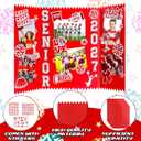 Amyhill 6 Sets 24" x 16" Senior 2027 Cheer Trifold Poster Board Table Decor, 24 X 16 Inches Unfolded, 12 X 16 Inches Folded