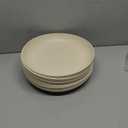 Large Wheat Straw Dinner Plates - 11 Inch Set of 8 - Unbreakable, Dishwasher & Microwave Safe - Deep Edge for Kitchen & Camping (Beige)