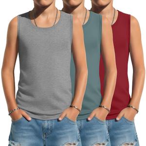 2 x Oakgarden 3 Pack Boys Tank Tops