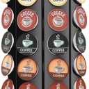 CEHNCEH K Cup Holder, Coffee Pods Holder Storage Organizer Stand Carousel Compatible with 40 Keurig K-Cup Pods, Home or Office Kitchen Counter (Black)