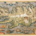 ART.COM Wall Art Print Map of Iceland by Abraham Ortelius, 18" x 12"