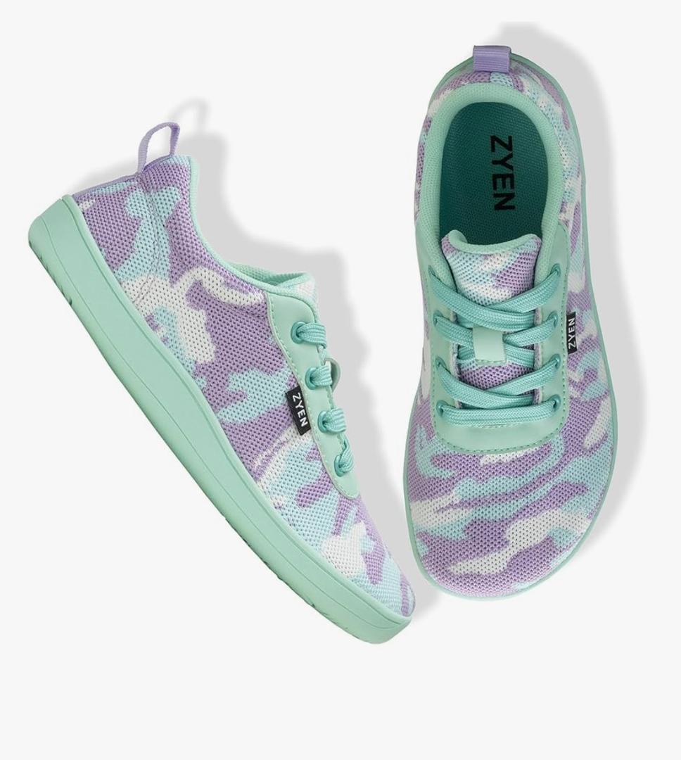 ZYEN Wide Toe Box Barefoot Shoes for Women | Wide Width Breathable Camouflage Shoes | Zero Drop Sole Fashion Non Slip Gym Sneaker Lightweight Minimalist Walking Sneaker, 8.5