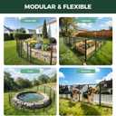 FXW Garden Fence Outdoor for the Yard 32in(H) x 27.3ft(L) Heavy Duty Metal Animal Barrier for Dog, No Dig Decorative Dog Fence, 12 Panels, Black