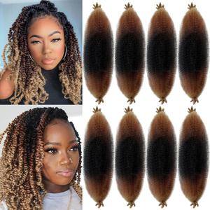 Springy Afro Cuban Twist Hair 1B/30/27 Ombre Marley Twist Braiding Hair