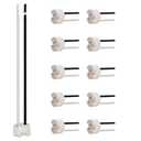 LUCKY STAR MR16 Socket, GU5.3 Socket, LED Halogen Lamp Ceramic Wire Connector Base Socket Adapter MR16 MR11 GU5.3 Socket (10) Pack.