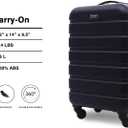 Wrangler 21.5" Spinner Carry-On Luggage, Navy Blue