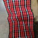 Buffalo Plaid Outdoor Rug 2' x 4'4" Red & Black White Checkered Area Rug Washable Doormats Indoor Outdoor Rugs for Layered Front Door Mats, Porch, Entryway, Kitchen, Farmhouse