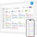 Fotocube 15.6" Digital Calendar Wall Planner Chore Charts and To Do List | Interactive display Desk Calender for Family Schedules Digital Photo Frame 1920*1080P Resolution 64GB Storage White