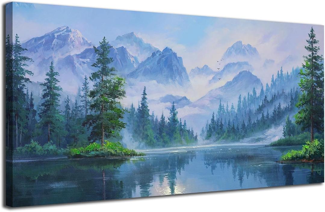 Ardemy Large Landscape Wall Art Nature Canvas Textured Forest Scenery Pictures Wall Decor Living Room Paintings Artwork Bedroom Home Office,40"x20"