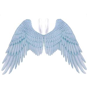 Himine Non-Woven Fabric Festive Party Angel Wings Suitable for Men and Women Decorative Wings (White+Blue)