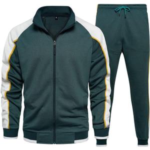 Tebreux Men's Tracksuits 2 Piece Outfit Jogging Suits Set Casual Long Sleeve Sports Sweatsuits