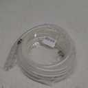 1/2" ID x 3/4" OD - 10 Ft High Pressure Braided Clear PVC Vinyl Tubing Flexible Vinyl Tube, Heavy Duty Reinforced Vinyl Hose Tubing