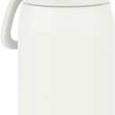 GOPPUS 15oz Kids Water Bottle with Spout Lid, Toddler Water Bottle, Stainless Steel Insulated Water Bottle, Leakproof, BPA Free, Suitable for Boys and Girls for SchoolWarm White