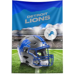 Northwest NFL Detroit Lions Midfield Wall Hanging  Officially Licensed Team Tapestry  Vibrant Stadium Design  Durable Polyester Wall Art for Home, Office, or Fan Cave Decor  40 x 57 Inches