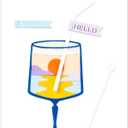 Spellbinders S5-627 Sunset in a Glass Etched Dies from The Happy Hour Collection