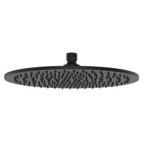 Aquaiaw Fixed Rainfall Shower Head, Seamless Laser Soldered 304 Stainless Steel, Integral 1-Piece, Wall Or Ceiling High Pressure Head Shower, 2.5 GPM, Brass Joint (12 inch Round, Matte Black)