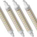 R7S 118mm LED Bulb 10W, Dimmable J Type Double Ended Flood Light (100W Halogen T3 Replacement), 120V 1000 Lumen 3000K, Wall Security Floor Standing Lamp for Work and Home, Pack of 4 (Warm White)