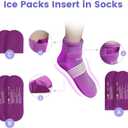SuzziPad Replacement Ice Gel Packs for Cold Therapy Gloves and Socks(10-Piece Set), L, Purple