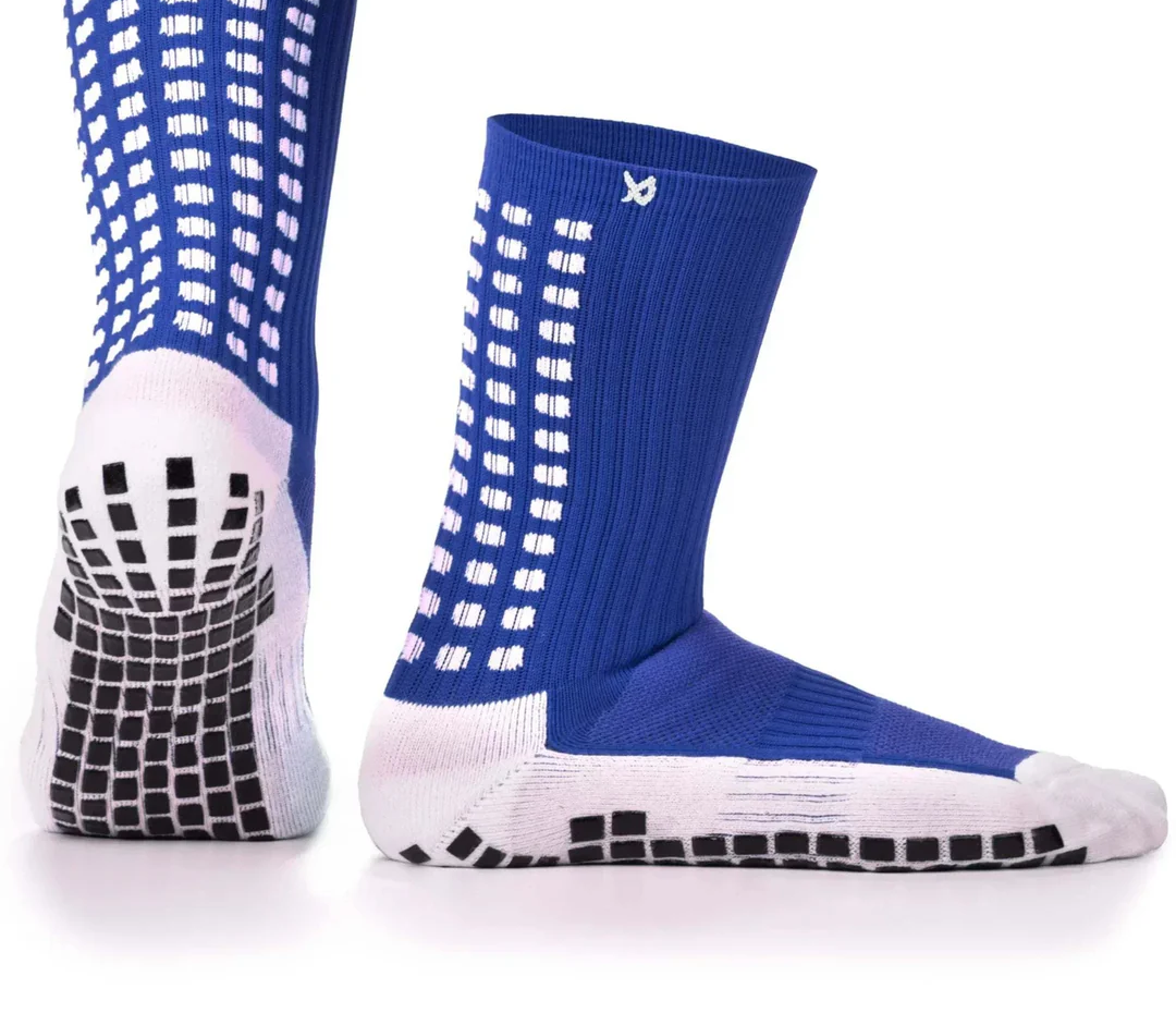 Lux Soccer Grip Calf Socks - Blue