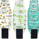 Langsprit Male Belly Bands for Dogs (Pack of 3) - High Absorbing Dog Wraps Male Washable - Reusable Dog Diapers (Koala, XX-Large)