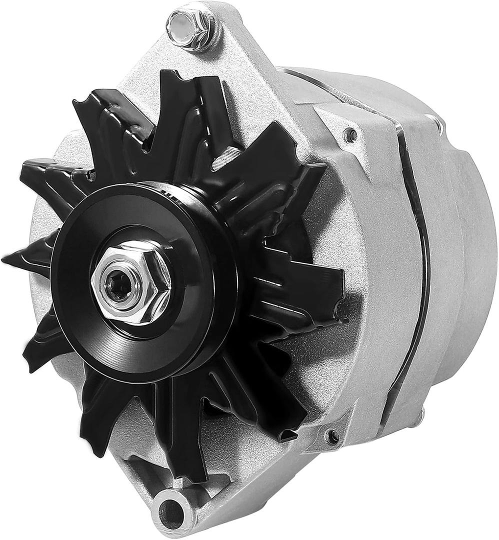 New 1 Wire GM Self Exciting Alternator 63A Compatible with Chevy 350 New Delco One Wire 10SI SBC BBC #334-2614, 1100125, ADR0325, 40012370, 7127SEN