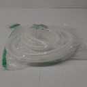 DAVCO 5/8" ID - 25 ft Heavy Duty Braided Clear Plastic Vinyl Tubing with 2 Stainless Clamps, Flexible High Pressure Reinforced PVC Plastic Tube Hose, Non-toxic, BPA Free