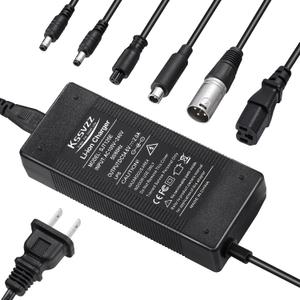 Kssvzz 54.6V 2A Fast Battery Charger with 6 Plugs - Universal Replacement Charger for 48V Lithium Battery, Compatible with Jetson, Gotrax, Razor, Ninebot, Segway, Swagtron, Hiboy