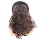 WeKen Hair Bun Medium Long Curly Synthetic Hairpiece Dark Brown