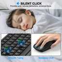 Wireless Keyboard and Mouse Combo, Full Size Silent Ergonomic Keyboard and Mouse, Long Battery Life, Optical Mouse, 2.4G Lag-Free Cordless Mice Keyboard for Computer, Mac, Laptop, PC, Windows
