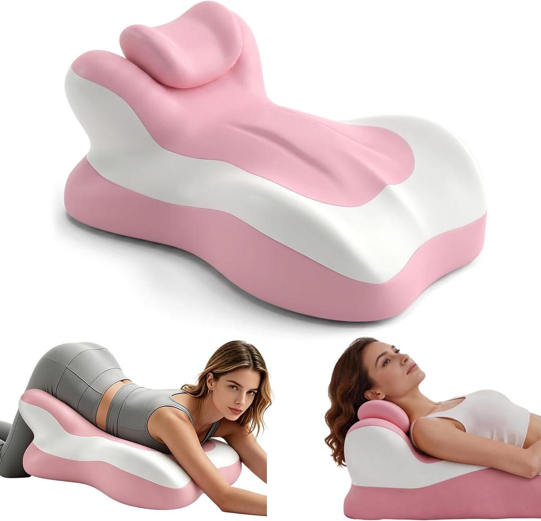 Ergonomic Reading Pillow, Memory Foam Wedge Pillow, Adjustable Neck Pillow, Middle