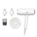 T3 Featherweight StyleMax Professional Ionic Hair Dryer with Custom Heat Automation & 4 Attachments,Fast Drying,Lightweight with 5 Heat & 3 Speed Settings,2 Concentrators,Diffuser & Smoothing Comb (1" Clip Iron, White)