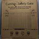 Cumbor 29.7-46" Baby Gate for Stairs, Toddler Safety Essentials for The House, Auto Close Dog Gate for Doorways, Mom's Choice Awards Winner-Easy Install Pressure Mounted Pet Gates for Dogs, White