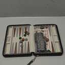 Magnetic Travel Backgammon Sets for Adults - Quality PU Leather Backgammon Board Game for Adults and Kids - 14" Gift for Man Backgammon Board with 32 Magnetic Pieces in PU Leather Case