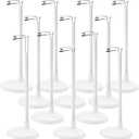 Yaocom 12 Pcs Adjustable Doll Stand Display Holder for 14 to 18 Inches Action Figure Stands with Expandable Waist Wire Bracket Support Dolls Display Rack for Home Shop Birthday Party(White)