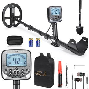Metal Detector for Adults Waterproof DD Coil Up to 16 Inch Depth with 5 Detection Modes and Pinpoint for Coins Jewelry Beach and River