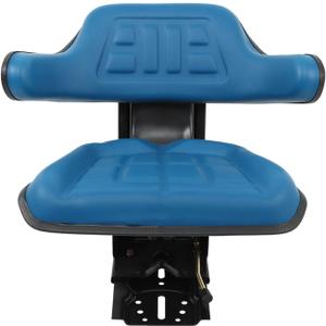 WFLNHB Blue Adjustable Tractor Suspension Seat with Tilt Wrap-Around Style Replacement for New Holland 3000 3010 3300 3400 3600 3610 3900 3930 3910 5000 5100 5600 5610 5900 5910