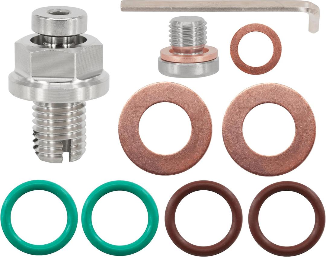 Dsnaduo M12.1-1.5 x 15mm Oversize Piggyback Oil Drain Plug, Stainless Steel Self Tapping Oil Pan Thread Repair Kit