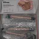 Ufree 5 in 1 Curling Iron with Interchangeable Ceramic Barrels (0.35"-1.25"), Curling Wand Set with Flat Iron Hair Straightener, Instant Heat Up, Dual Voltage Hair Curler, Gifts for Women (Rose Gold)