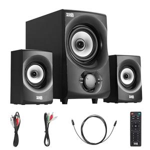 Acoustic Audio by Goldwood Bluetooth 2.1 Speaker System 2.1-Channel Home Theater Speaker System, with Optical/Aux/USB/SD Inputs Black (AA2171)