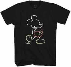 Disney Mickey Mouse Line Pop Men's Adult Graphic Tee T-Shirt, Medium
