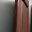 Builders Edge 14.75 in. W x 63 in. H Builders Edge, Standard Two Equal Panels, Raised Panel Shutters, Includes Matching Installation Spikes (Per Pair), 027 - Burgundy Red
